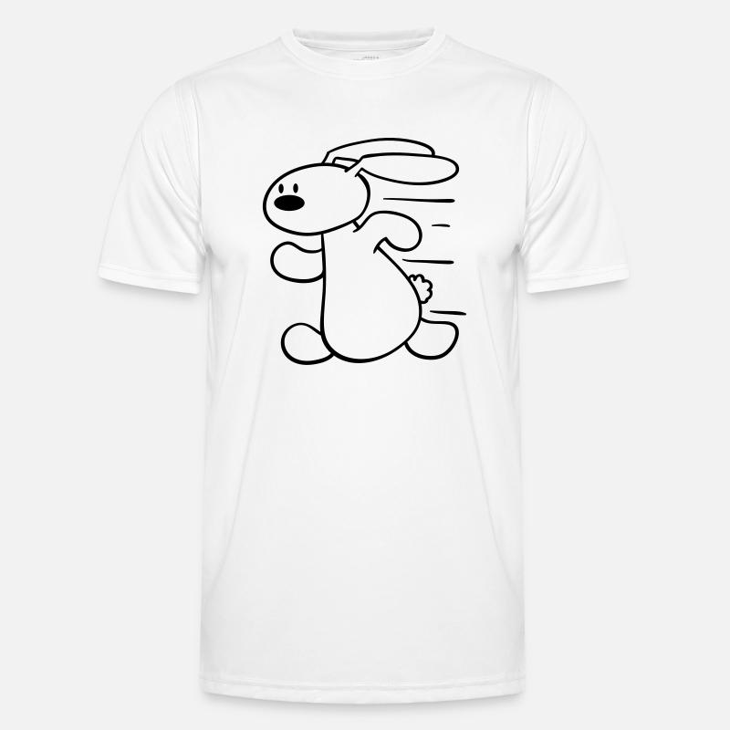 A cute rabbit runs fast Men's Functional T-Shirt