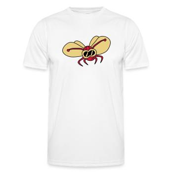 butterfly_pilot_3c - T-shirt sport Homme - blanc - Devant - AI Model Male 178 dark (178cm)