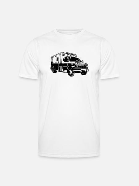 Ambulance / Ambulance 01_schwarz - Functioneel T-shirt voor mannen - wit