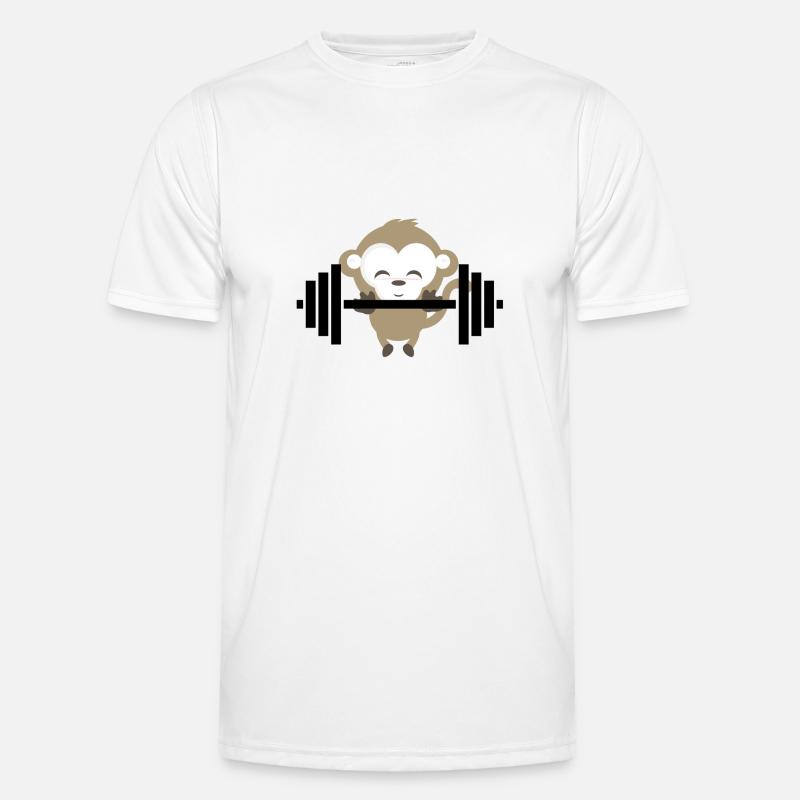 Fitnessmonkey - Men's Functional T-Shirt - white