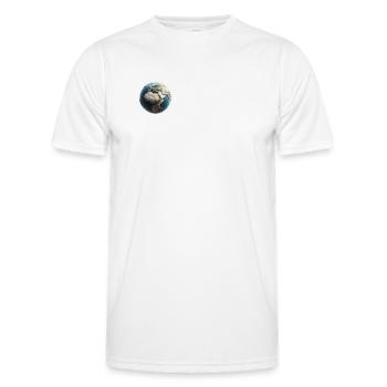 Planet Erde Polygon - Männer Funktions-T-Shirt - Weiß - Vorne - AI Model Male 178 dark (178cm)