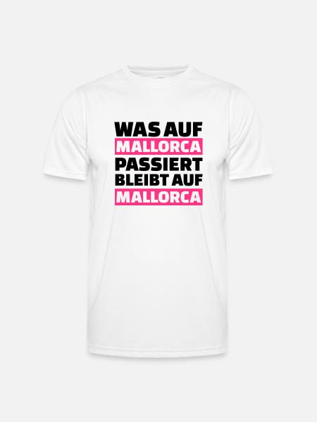 Mallorca - Männer Funktions-T-Shirt - Weiß