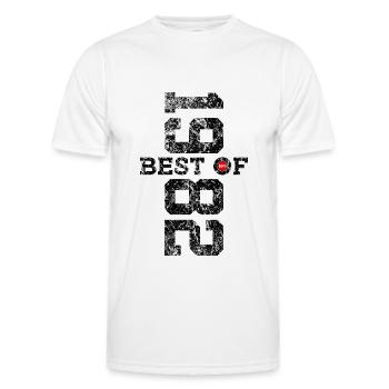 44E ANNIVERSAIRE MEILLEUR DE 1982 - T-shirt sport Homme - blanc - Devant - AI Model Male 178 dark (178cm)