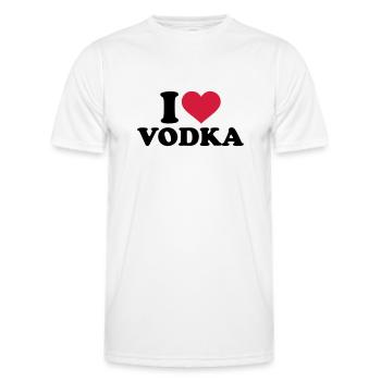 I love Vodka - T-shirt sport Homme - blanc - Devant - AI Model Male 178 dark (178cm)