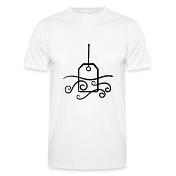 Tea bag - Men's Functional T-Shirt - white - Front - AI Model Male 178 dark (178cm)