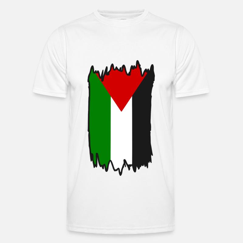 Free palestine - Männer Funktions-T-Shirt - Weiß