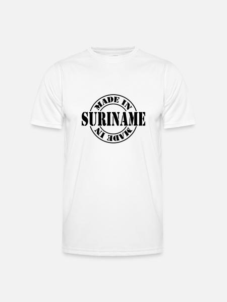 made in suriname m1k2 - Men's Functional T-Shirt - white