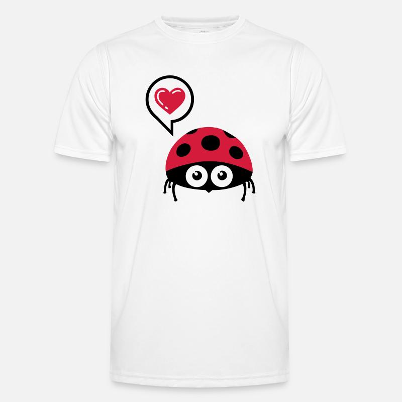 Marienkäfer (ladybug) 02.2 - Männer Funktions-T-Shirt - Weiß