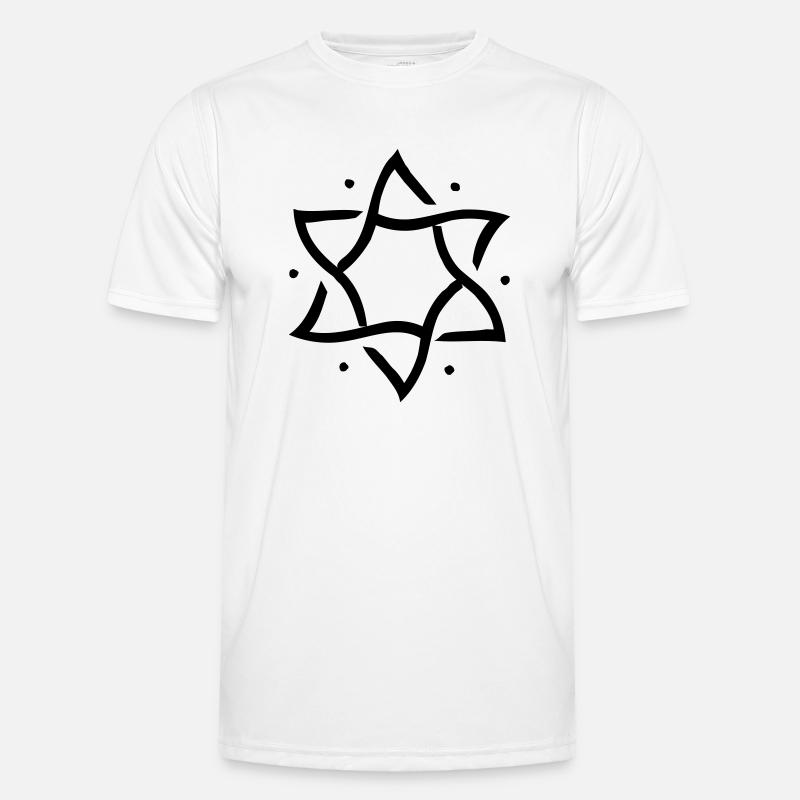 David Stern, Hexagramm, ✡ Israel Symbol Davidstern Männer Funktions-T-Shirt