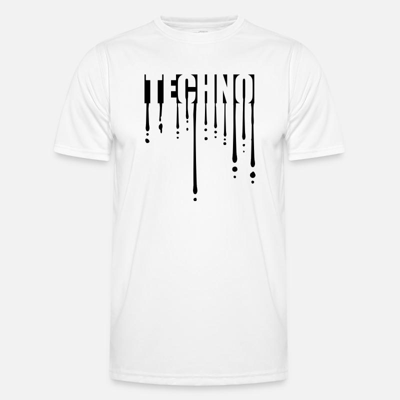 Drops Logo Techno - Men's Functional T-Shirt - white