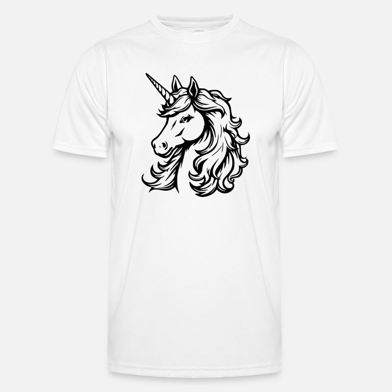 simple unicorn design - Men's Functional T-Shirt - white