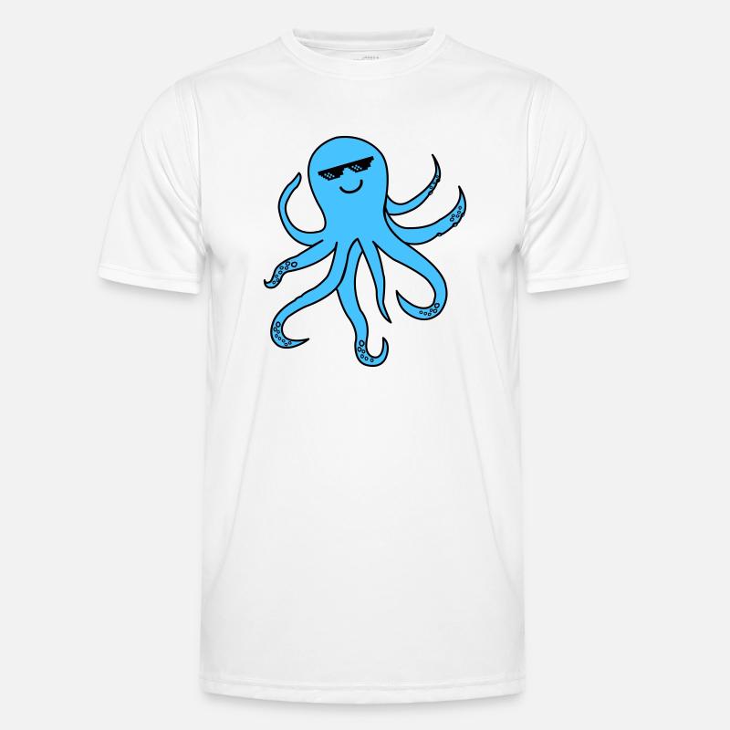 Octopus Octopus Cool Smile - Men's Functional T-Shirt - white
