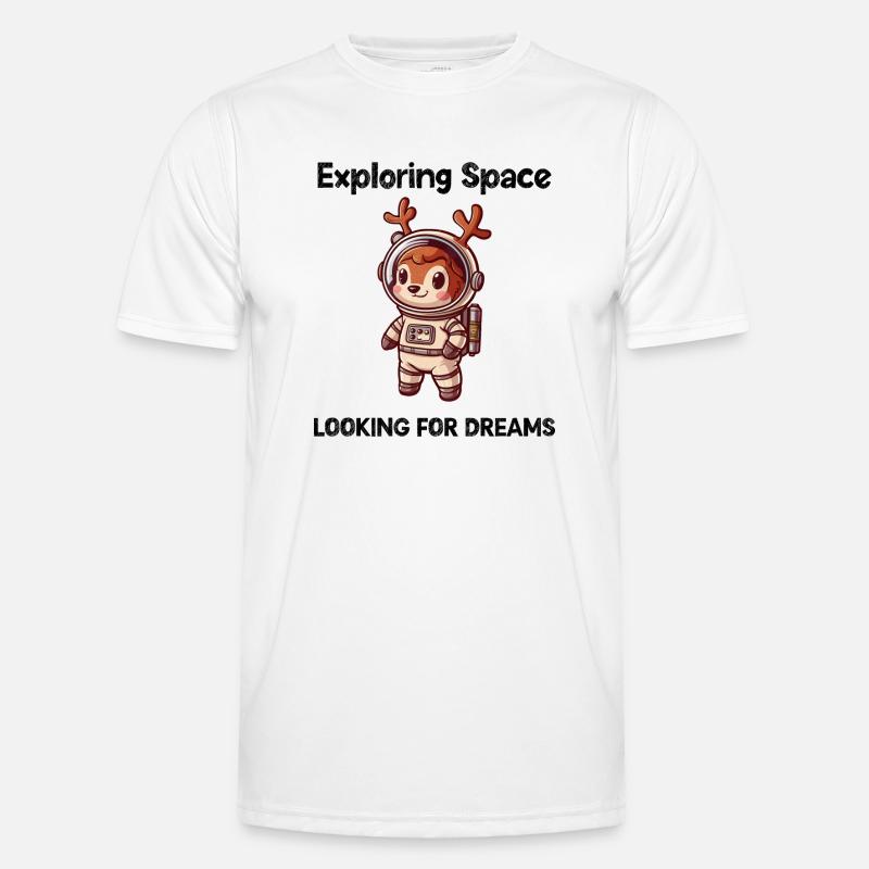 Deer Looking For Dreams Outer Space Men's Functional T-Shirt