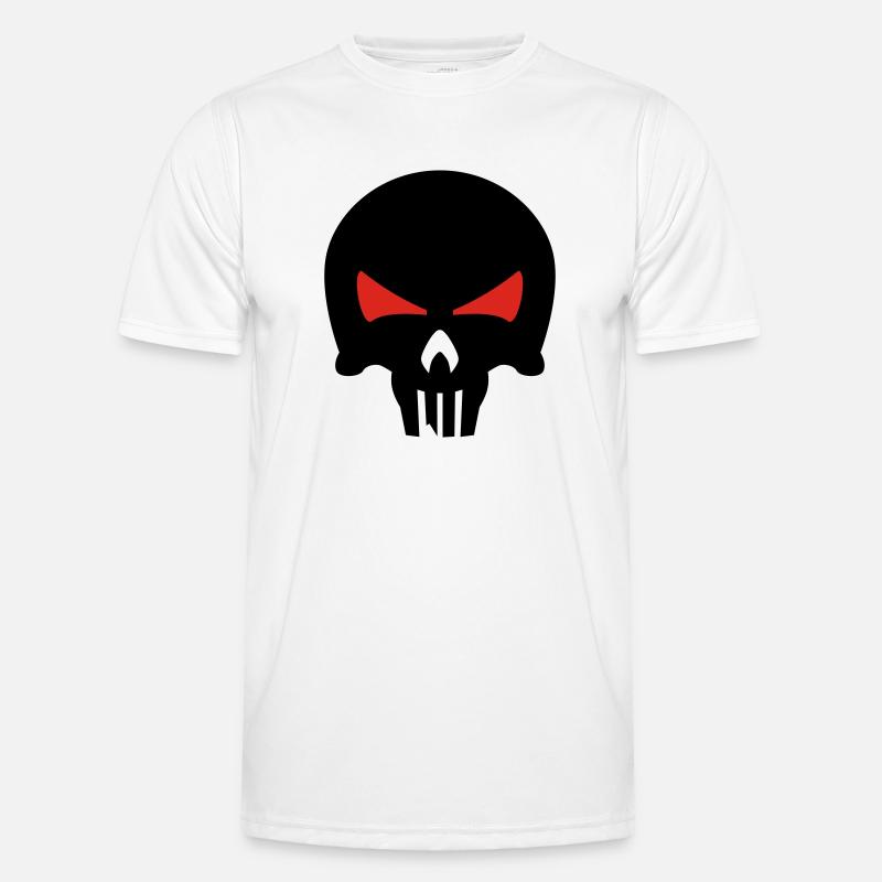bone head - Männer Funktions-T-Shirt - Weiß