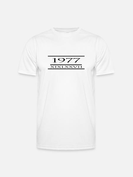 Born in 1977 - Men's Functional T-Shirt - white