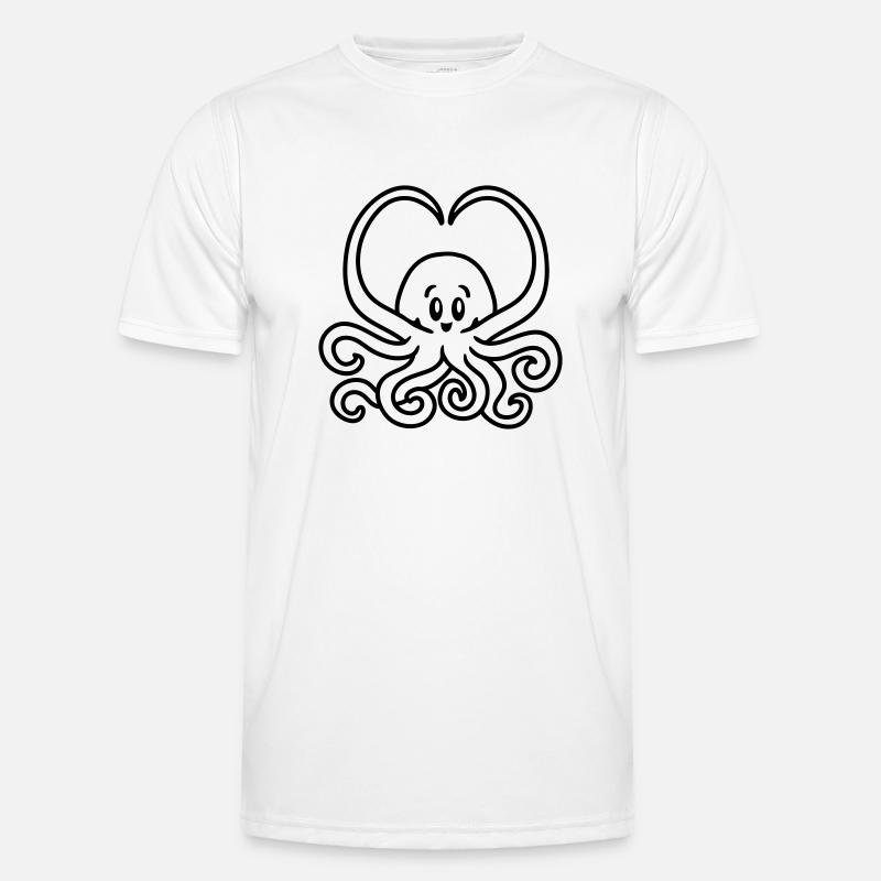 Squid heart - line Men's Functional T-Shirt