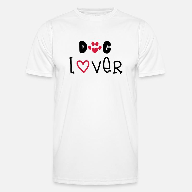 Dog Lover - Männer Funktions-T-Shirt - Weiß