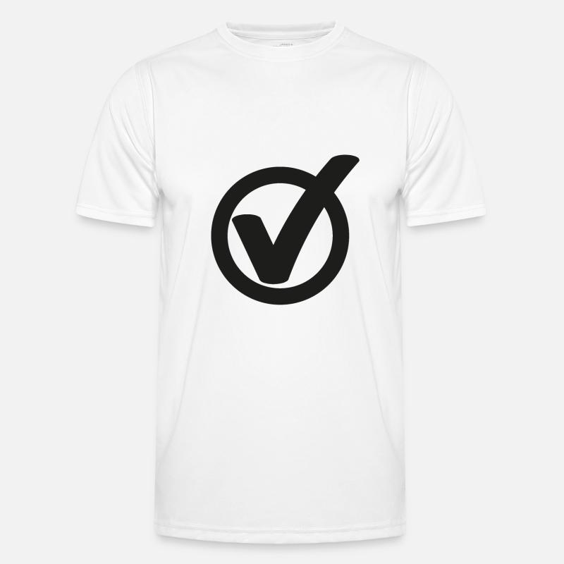 Tick Check mark sign Men's Functional T-Shirt