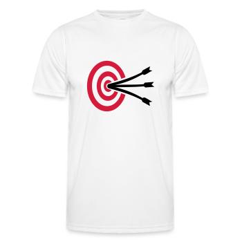Bogenschießen - Männer Funktions-T-Shirt - Weiß - Vorne - AI Model Male 178 dark (178cm)