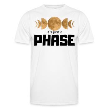 C’est juste une phase - Moon Phases Design avec Vol - T-shirt sport Homme - blanc - Devant - AI Model Male 178 dark (178cm)