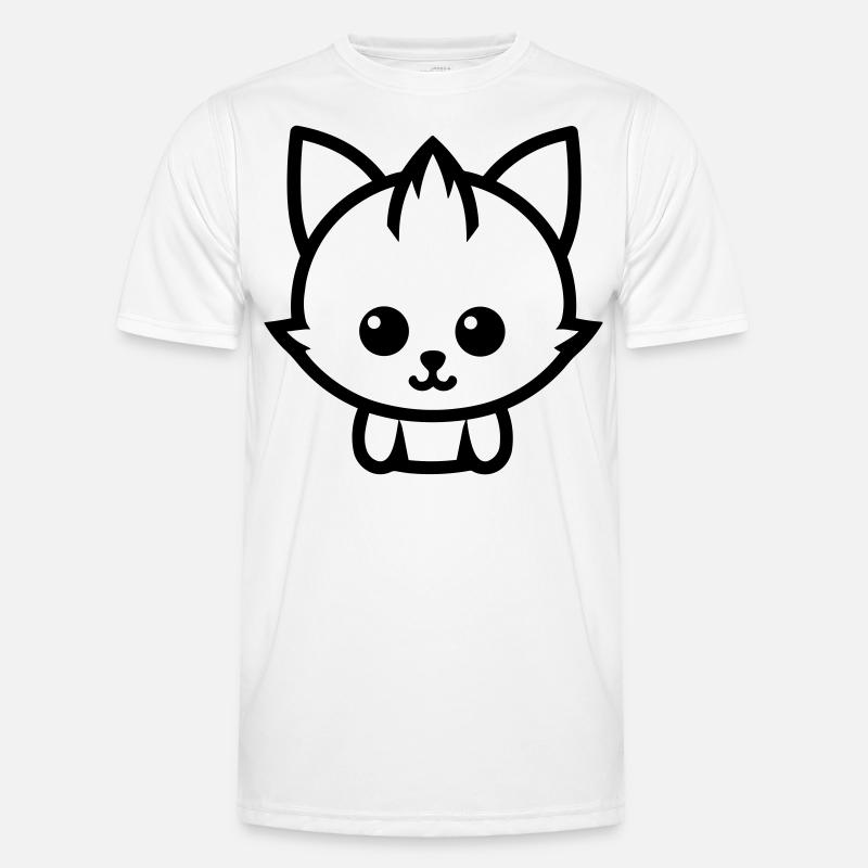 Fuchs - Männer Funktions-T-Shirt - Weiß