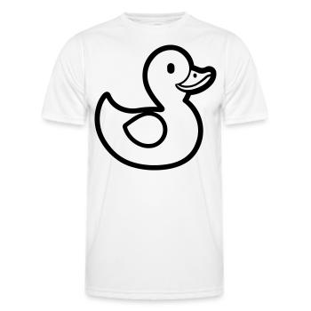 canard - T-shirt sport Homme - blanc - Devant - AI Model Male 178 dark (178cm)