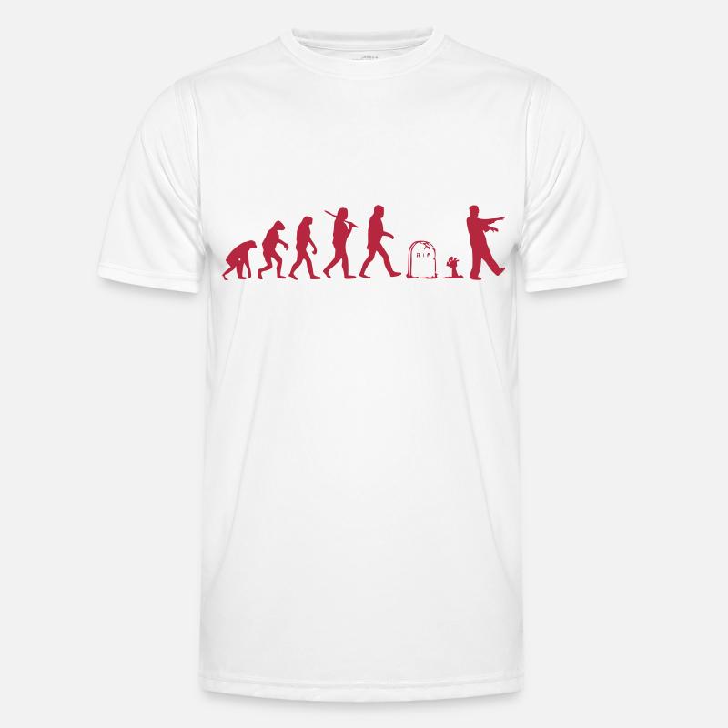 Evolution - Männer Funktions-T-Shirt - Weiß