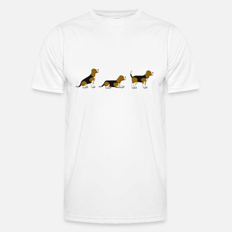 Sitz Platz Steh Beagle Männer Funktions-T-Shirt