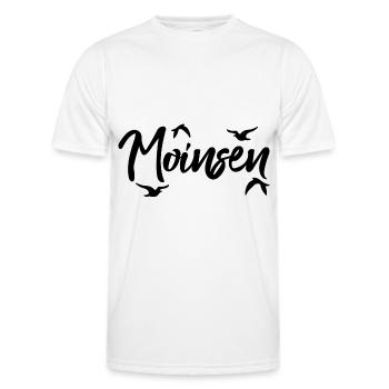 Moinsen Moin Gruß - Männer Funktions-T-Shirt - Weiß - Vorne - AI Model Male 178 dark (178cm)