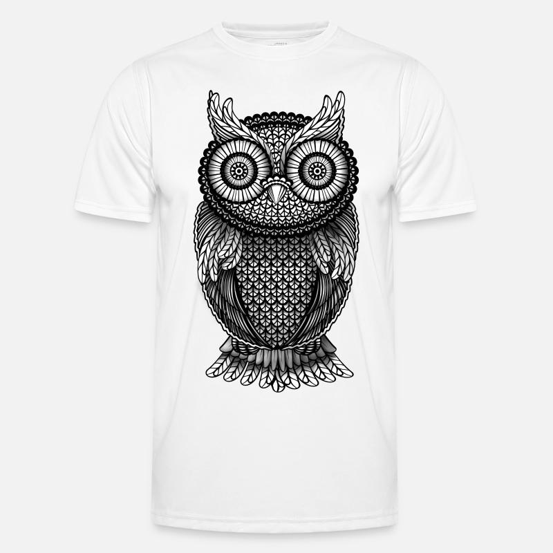 Eule Uhu Männer Funktions-T-Shirt