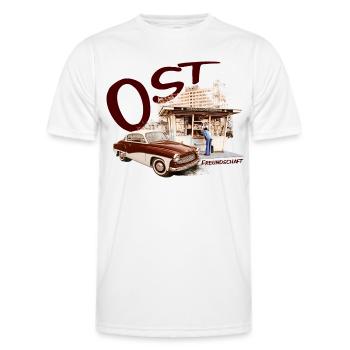 ostfreundschaft ddr - Männer Funktions-T-Shirt - Weiß - Vorne - AI Model Male 178 dark (178cm)