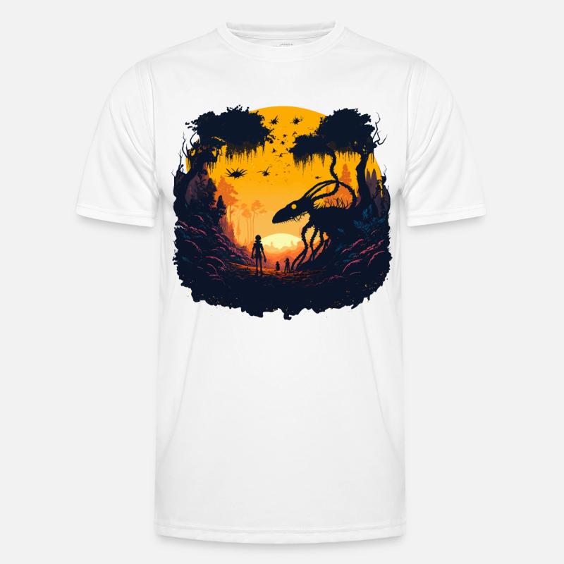 Seltsamer Alien Männer Funktions-T-Shirt