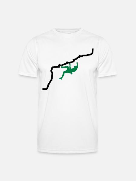 Klettern - Männer Funktions-T-Shirt - Weiß