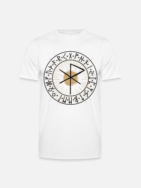 RUNE for kærlighed Runic alfabet Furthark Vikings - Funktionsshirt til herrer - hvid