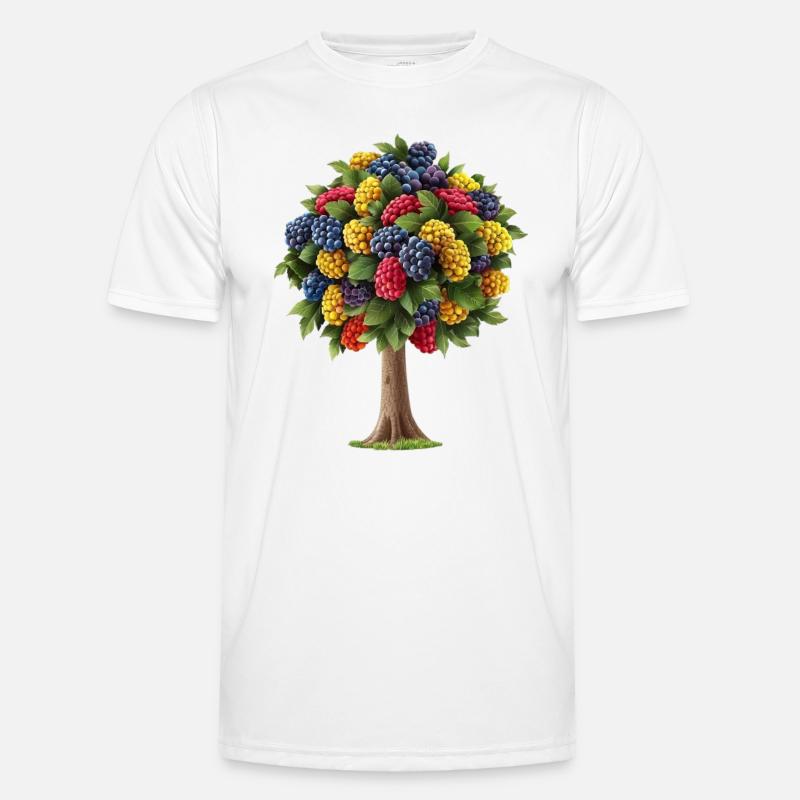 Bunter Baum Mit Fruchtigen Beeren Männer Funktions-T-Shirt