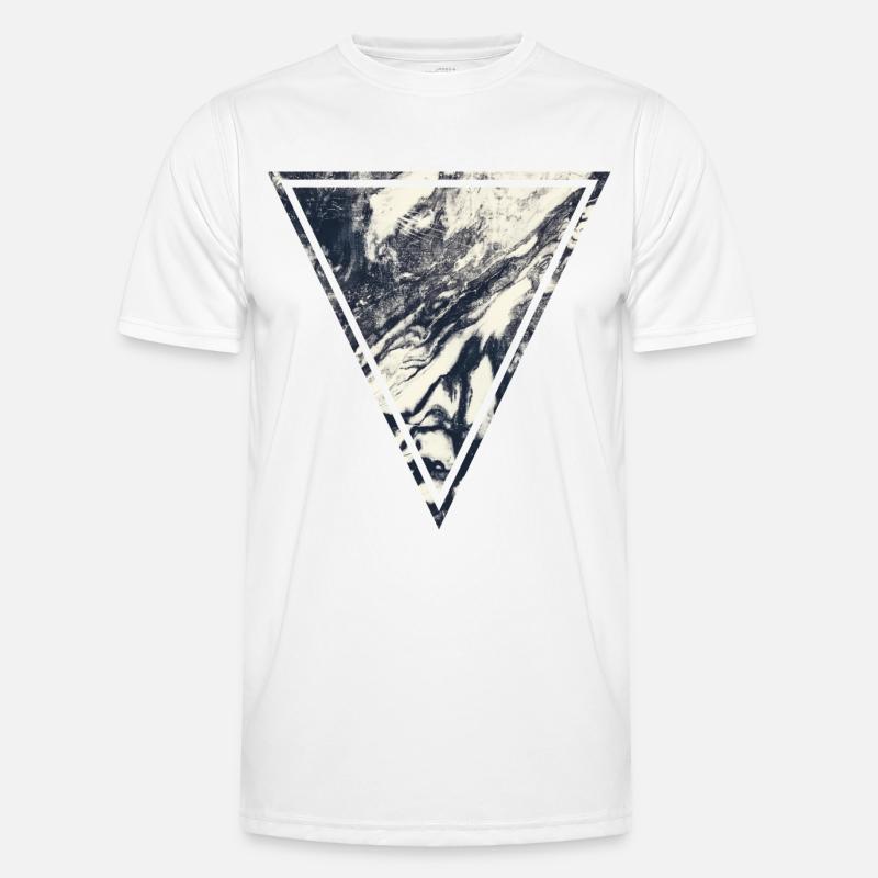 Marble Triangle - Men's Functional T-Shirt - white