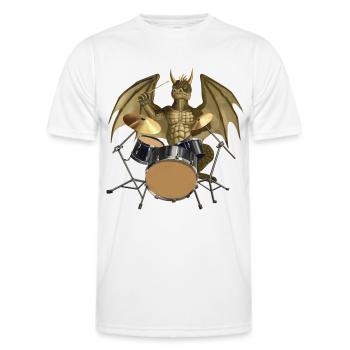 drummer - T-shirt sport Homme - blanc - Devant - AI Model Male 178 dark (178cm)