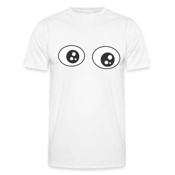 Eyes of the eyesight object - Men's Functional T-Shirt - white - Front - AI Model Male 178 dark (178cm)