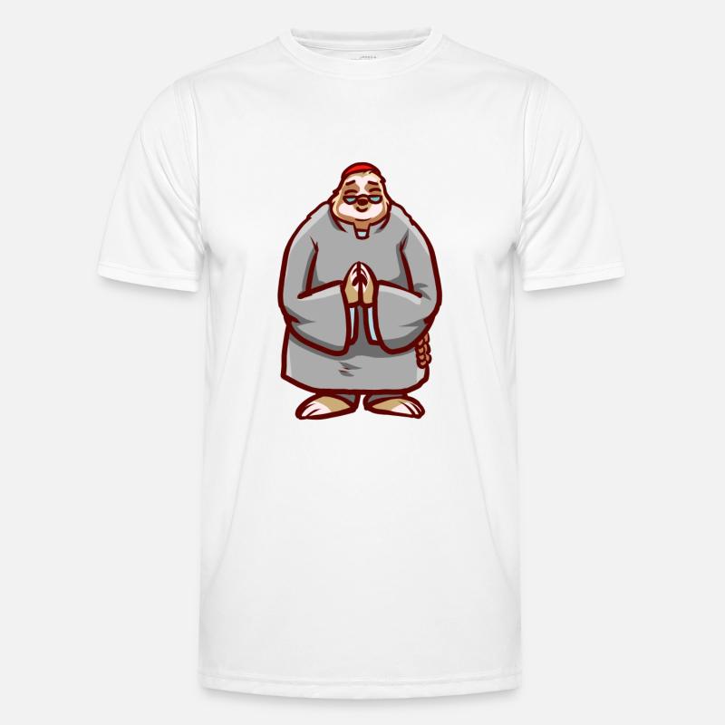 Sloth Priest Priest Chaplain Religion Gift - Men's Functional T-Shirt - white