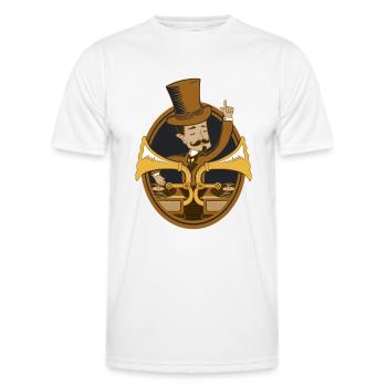 Retro dj vintage - T-shirt sport Homme - blanc - Devant - AI Model Male 178 dark (178cm)