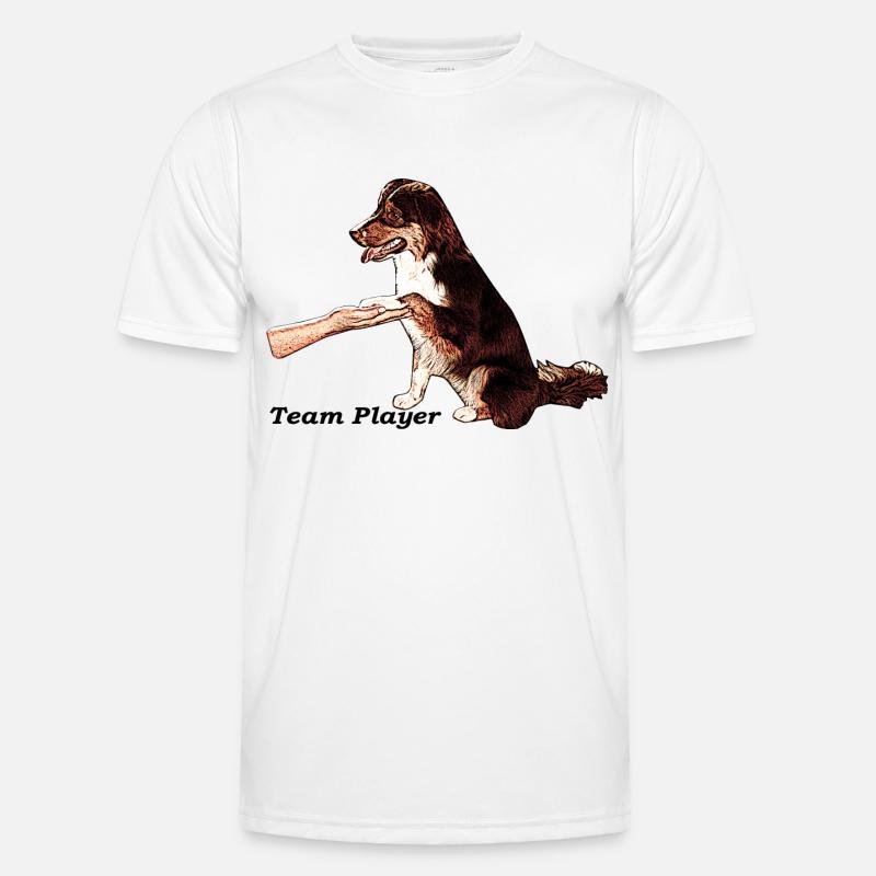 Aussie Team Player 2 - Männer Funktions-T-Shirt - Weiß
