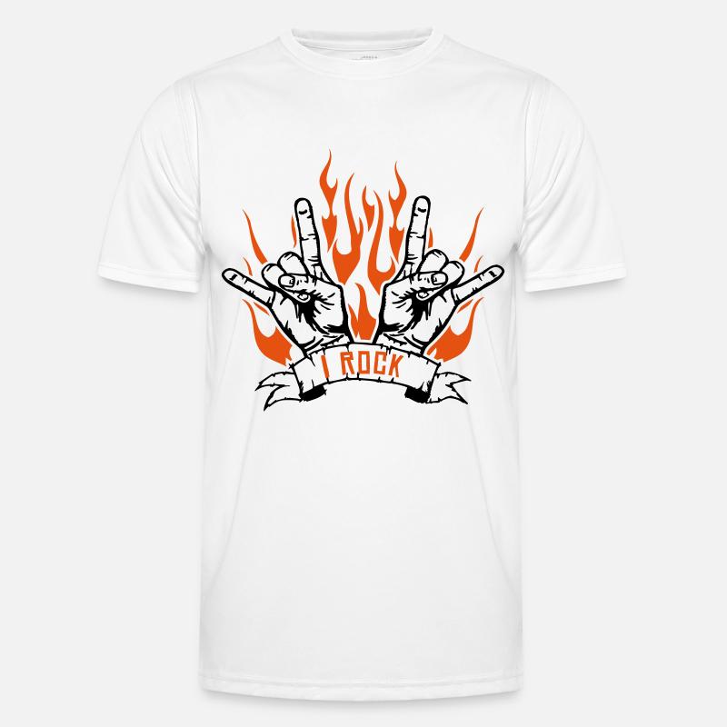 I rock - Männer Funktions-T-Shirt - Weiß