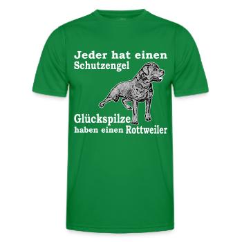Schutzengel Rottweiler W - Männer Funktions-T-Shirt - Kelly Green - Vorne - AI Model Male 178 dark (178cm)