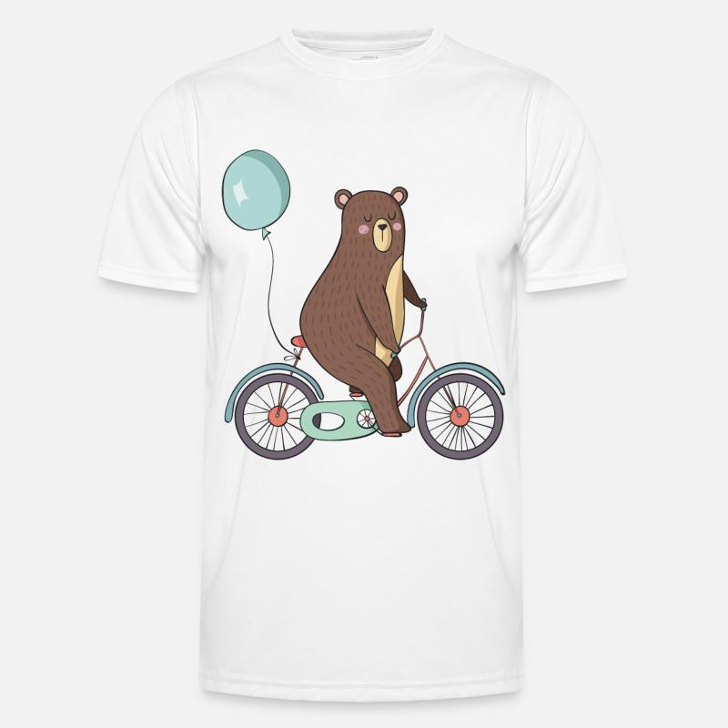 Bear on a bicycle Men's Functional T-Shirt