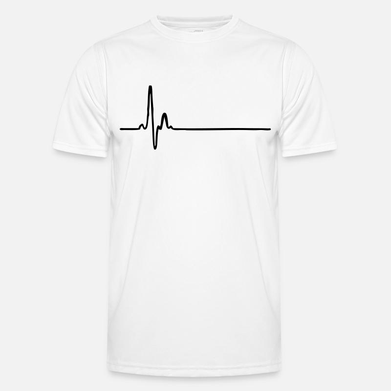 flatline profession - Männer Funktions-T-Shirt - Weiß