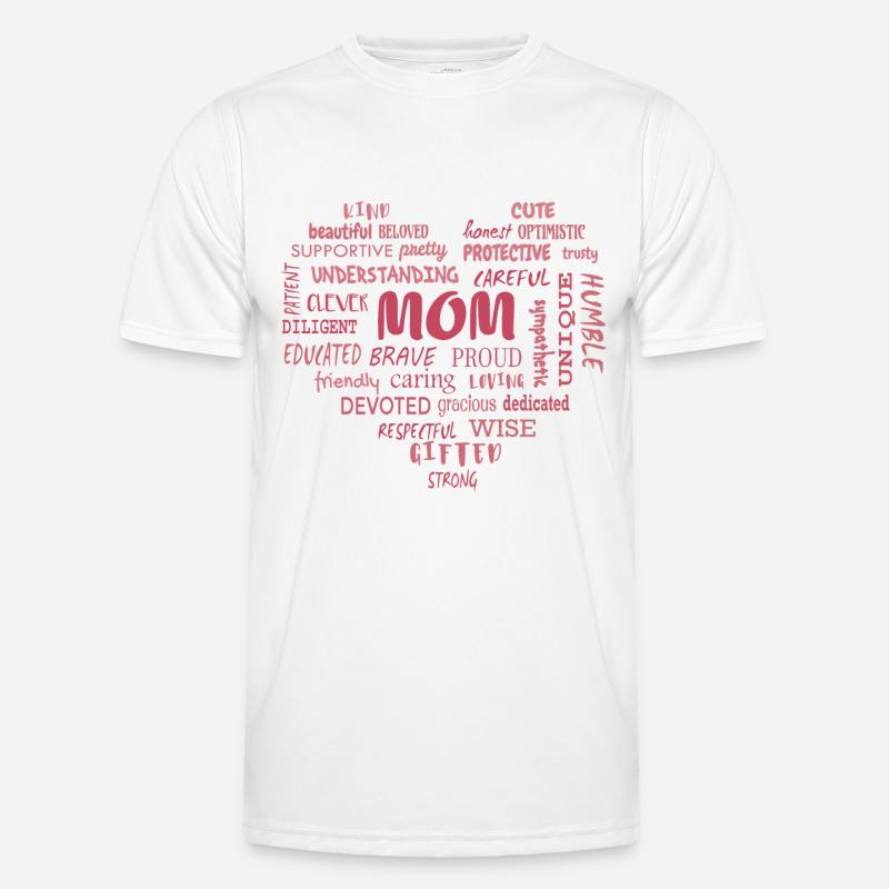 Beste Mutter Qualitäten und Mama Eigenschaften - Männer Funktions-T-Shirt - Weiß