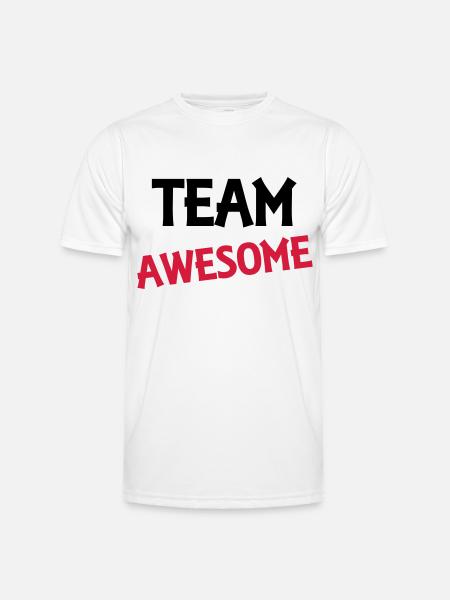 Team Awesome - Männer Funktions-T-Shirt - Weiß