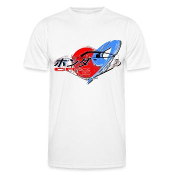 Icône JDM | CR-X ED9 - T-shirt sport Homme - blanc - Devant - AI Model Male 178 dark (178cm)