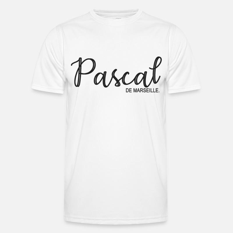 Pascal de Marseille Geschenk T Shirt Pascal - Männer Funktions-T-Shirt - Weiß