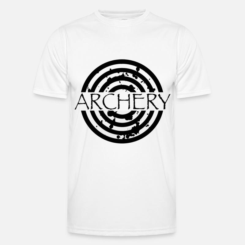 Archery print with target. Archers - Men's Functional T-Shirt - white